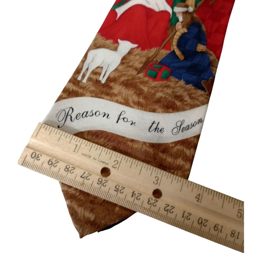 Holiday Traditions MMG Mens Silk Tie Nativity Reason for the Season Christmas